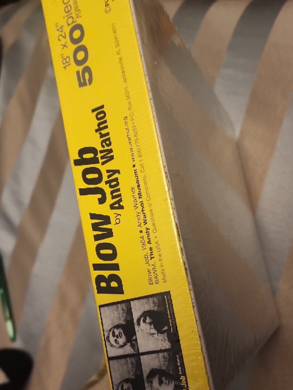 Rare, Sealed Warhol Puzzle "Blow Job" - 1964 Black & White Art Puzzle - Picture 2 of 4